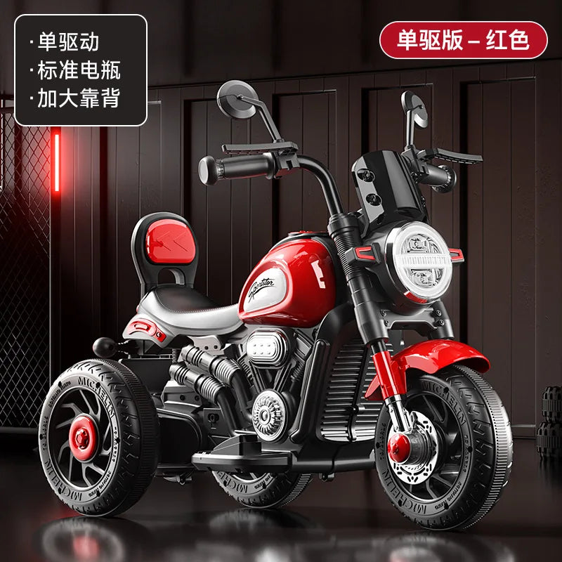 Dual Motor Tricycle for Kids Extended Battery Life Ride-On Toy with Backrest & Speed Control for Ages 2-10 Children electric car