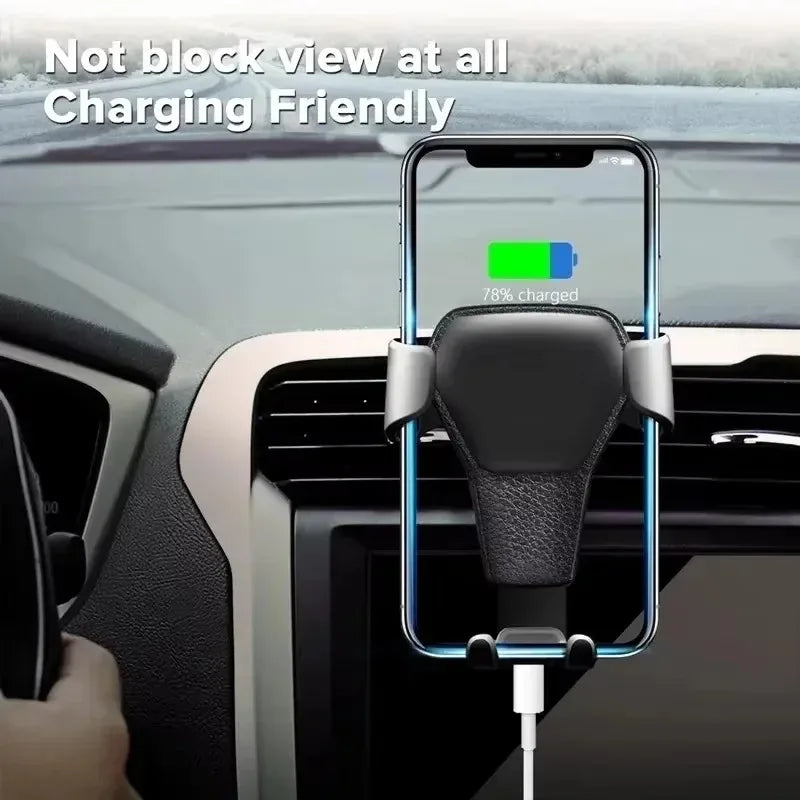 Gravity Car Phone Holder car Air Vent Clip Mount phone Stand Auto Locking Car GPS Navigation Bracket For iPhone Xiaomi Samsung