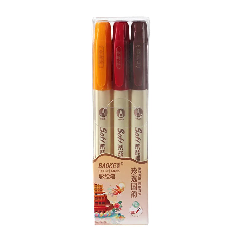 BAOKE S41 Soft Tip Art Drawing Pen Calligraphy Brush Pen Art Drawing For Sketching, Scrapbooking, Journaling ,Fadeproof Ink