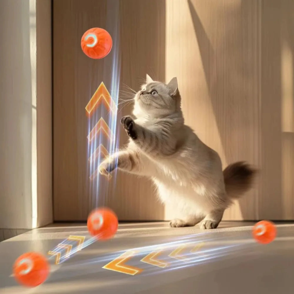 1pc Automatic Moving Dog Toy Ball Smart USB Jumping Rotating Interactive Dog Chew Toy Ball for Puppy Ball Toys