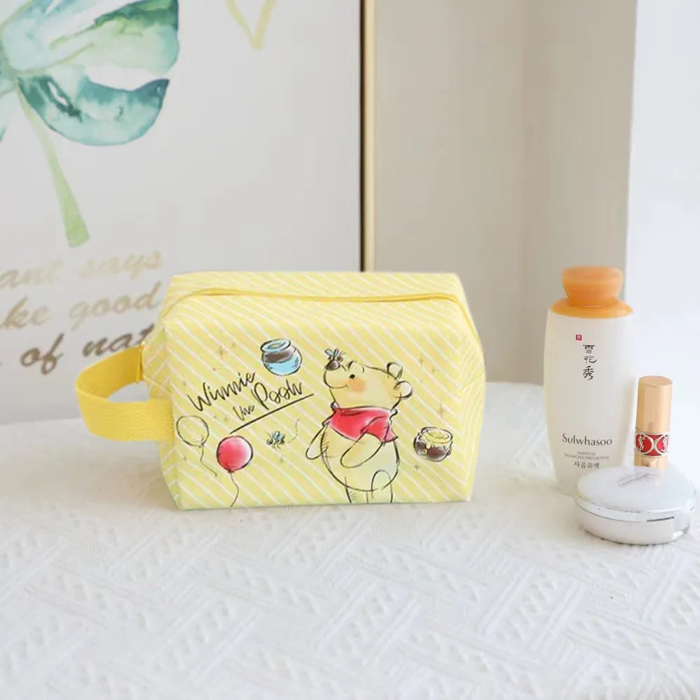 Cartoon Disney Stitch Makeup Bag Large Capacity Cosmetic Bags & Cases for Girls Student Travel Multifunctional Storage Bag