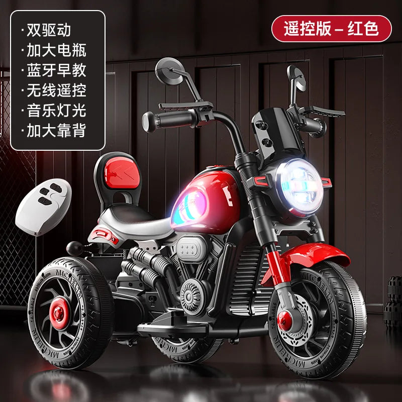 Dual Motor Tricycle for Kids Extended Battery Life Ride-On Toy with Backrest & Speed Control for Ages 2-10 Children electric car