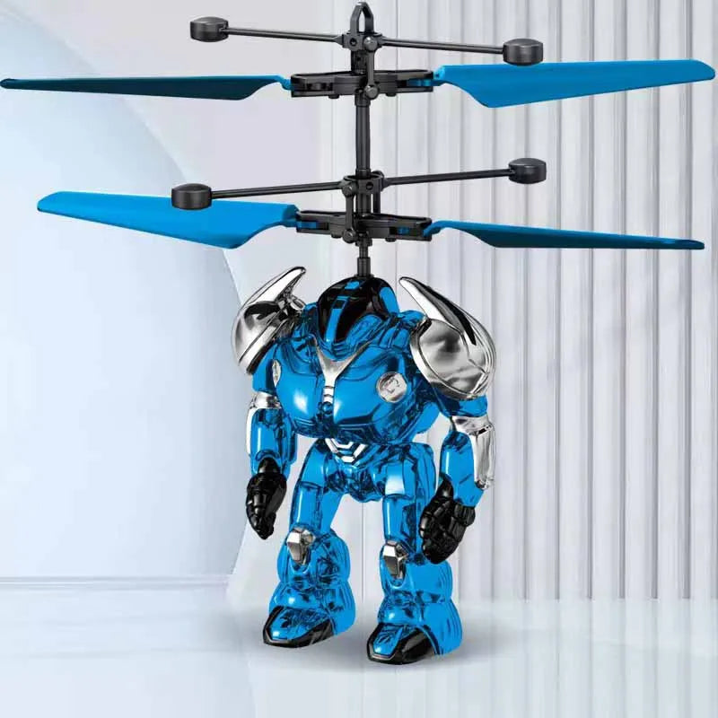 New Children's Intelligent Sensor Flyer Robot Toy USB Charging Light-emitting Toy Levitation Gesture Sensor Flight Robot Toys