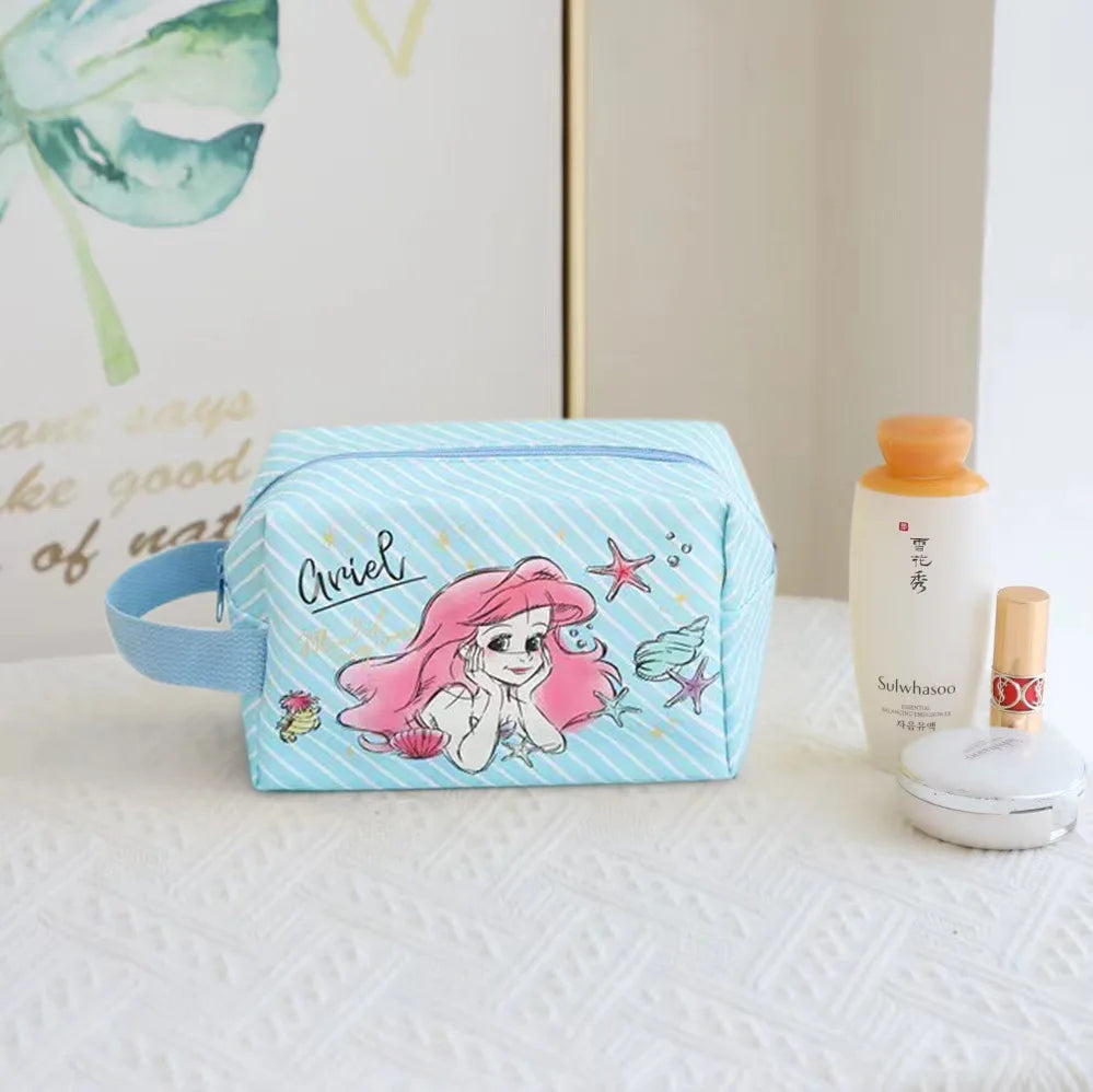 Cartoon Disney Stitch Makeup Bag Large Capacity Cosmetic Bags & Cases for Girls Student Travel Multifunctional Storage Bag