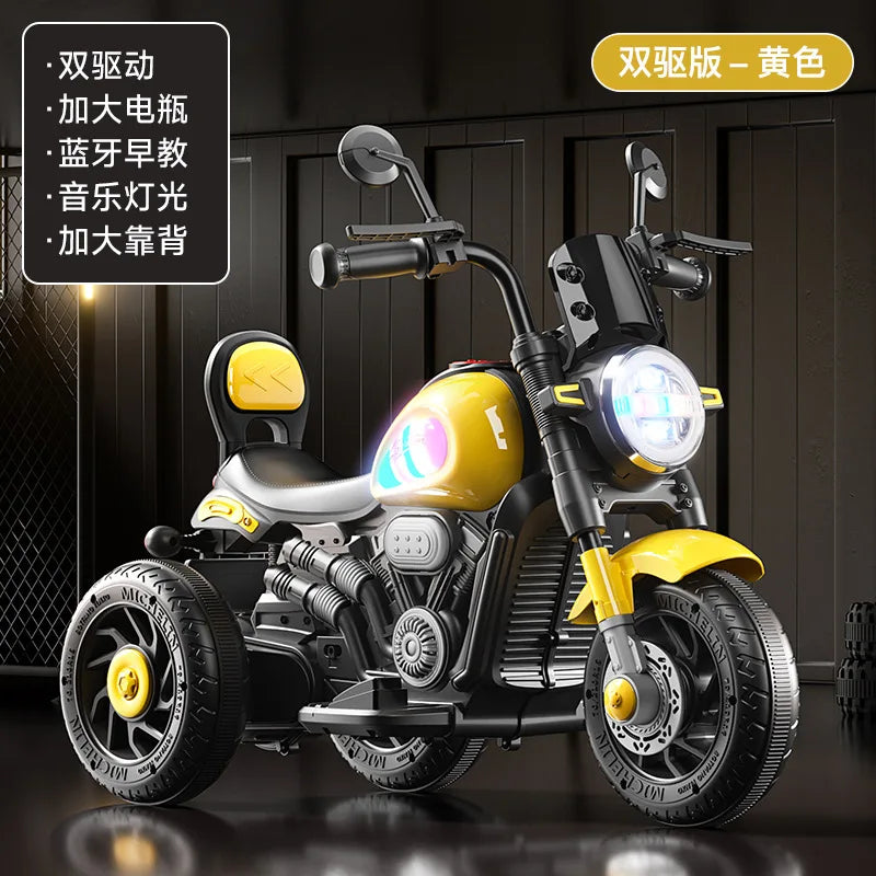Dual Motor Tricycle for Kids Extended Battery Life Ride-On Toy with Backrest & Speed Control for Ages 2-10 Children electric car
