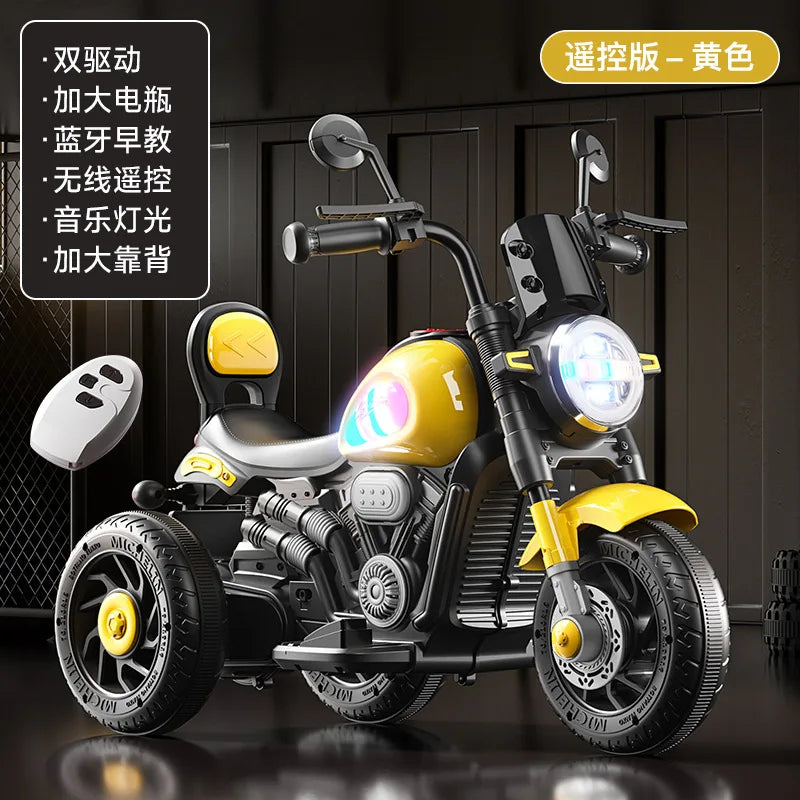 Dual Motor Tricycle for Kids Extended Battery Life Ride-On Toy with Backrest & Speed Control for Ages 2-10 Children electric car