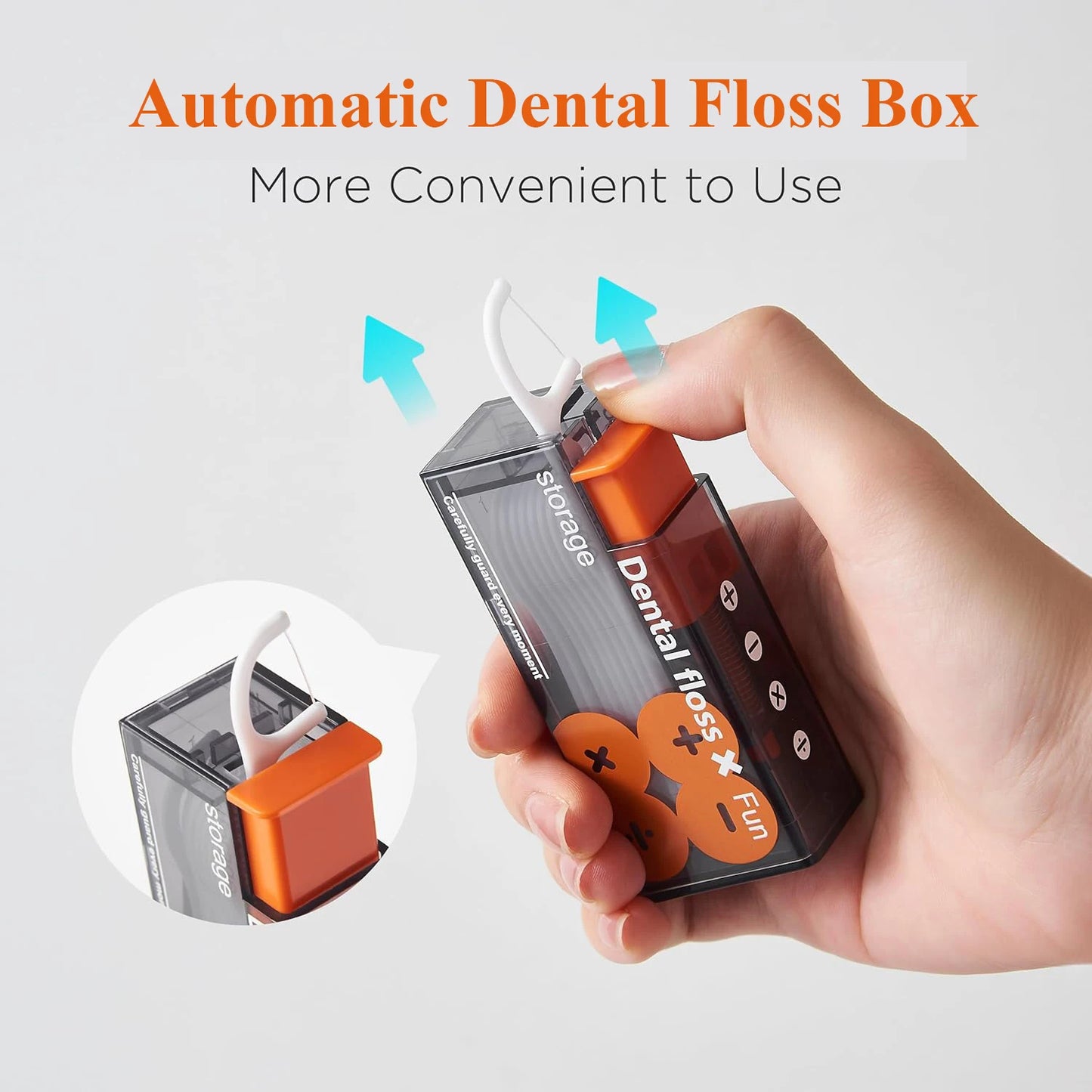 Protable Floss Picks Storage Box Auto Dispenser Small Hilo Dental Floss Refillable Toothpicks Teeth Cleaning Tool Toothpick
