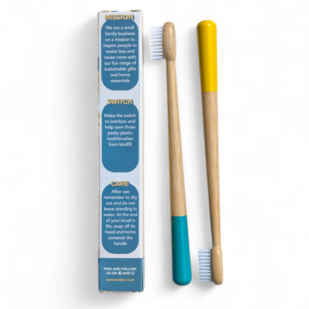 Sustainable Bamboo Toothbrush | Adult Medium Bamboo Toothbrushes (2 pack)-1