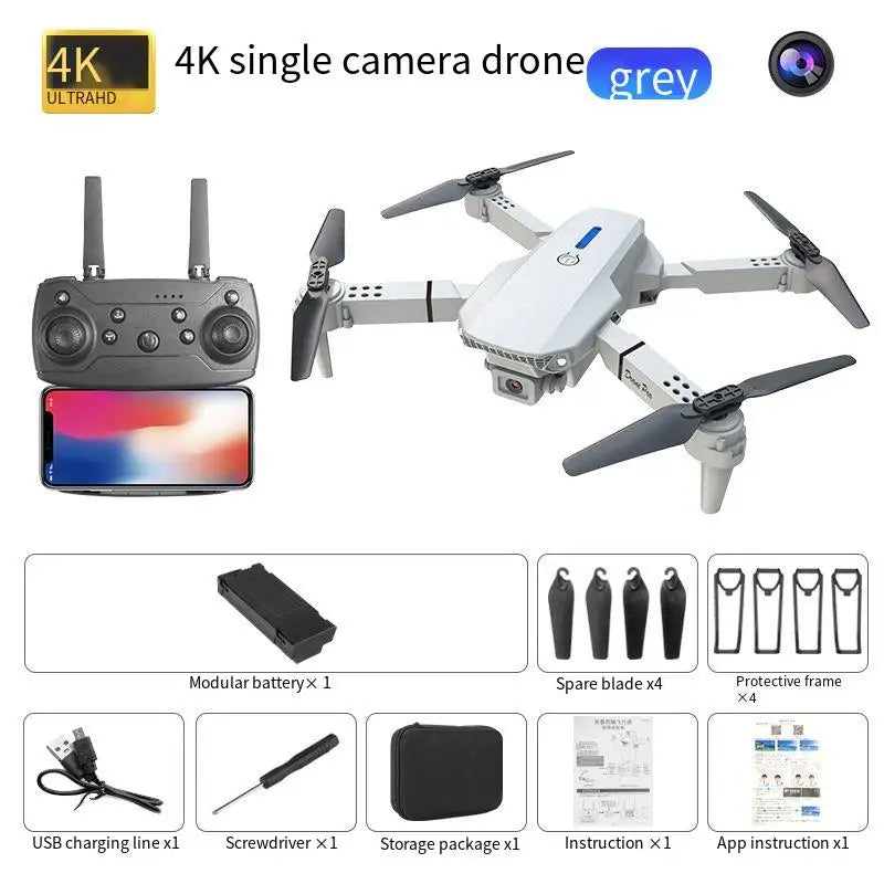 New e88 folding drone dual camera 4K high-definition aerial photography drone quadcopter remote-controlled aircraft