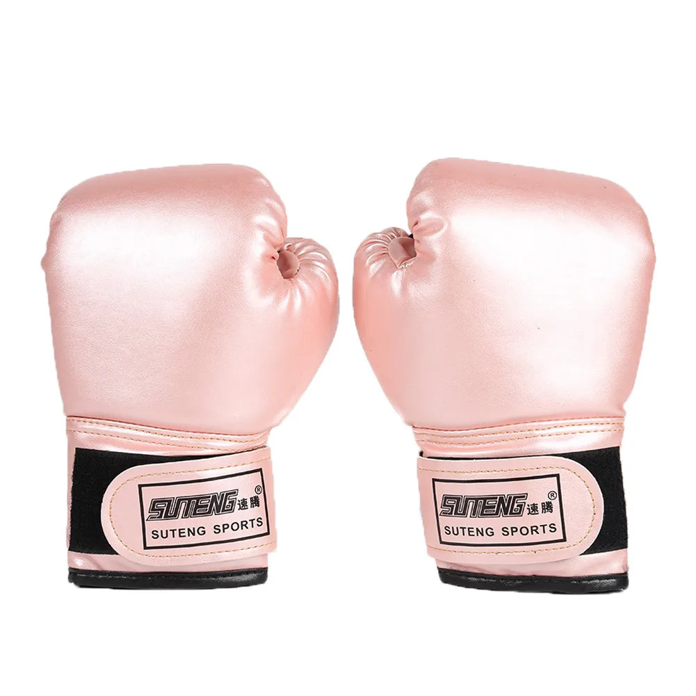 5-12YRS Professional Boxing Training Sparring Gloves PU Leather Kids Breathable Muay Thai Punching Karate Training Gloves