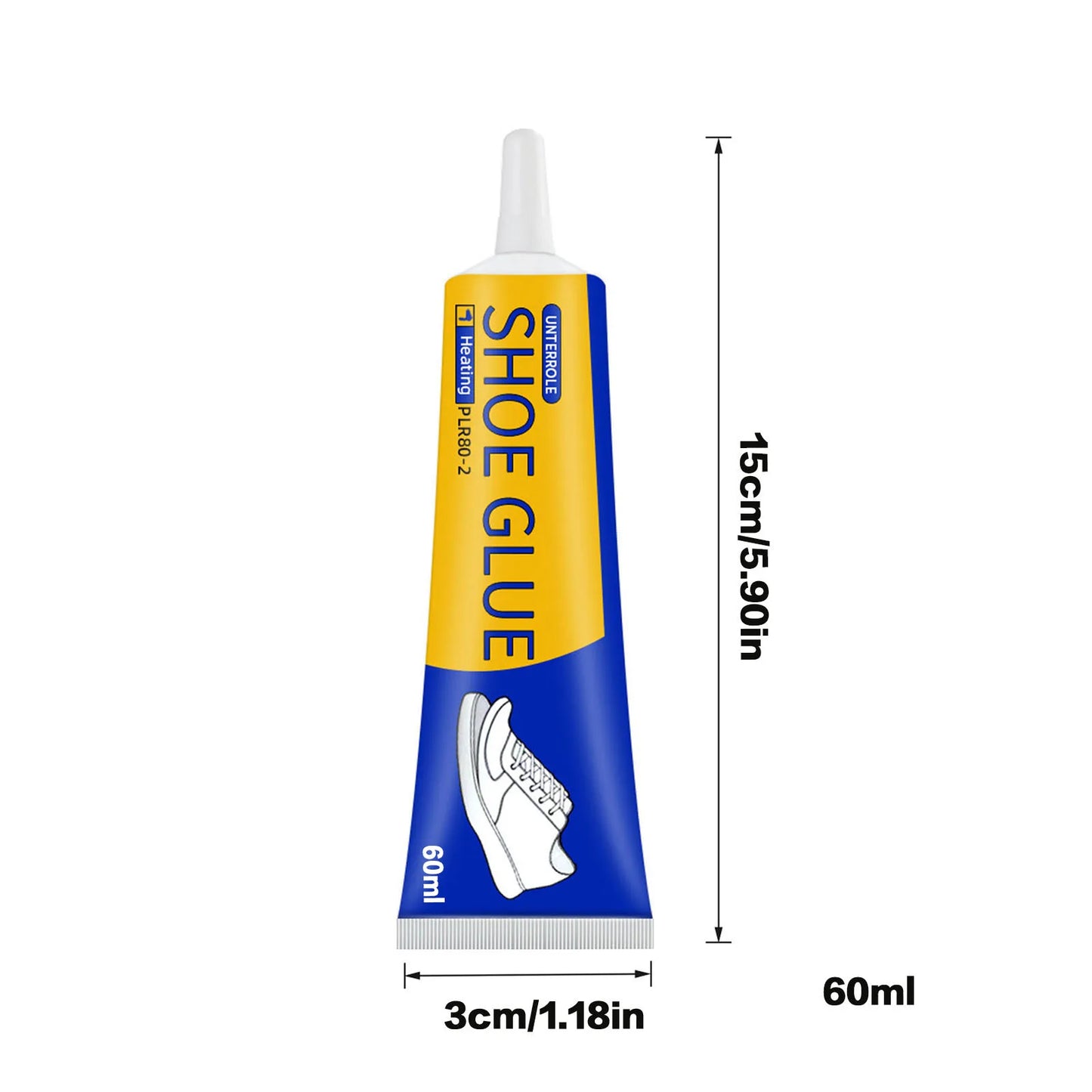 60ml Clear Shoe Repair Adhesive Low Odor Strong Adhesive Soft Resin Shoe Glue for Fixing Worn Shoes or Boots Super stability