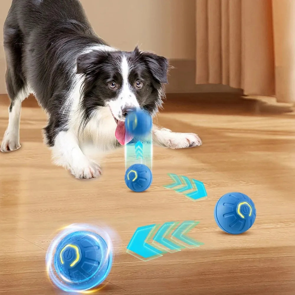 1pc Automatic Moving Dog Toy Ball Smart USB Jumping Rotating Interactive Dog Chew Toy Ball for Puppy Ball Toys