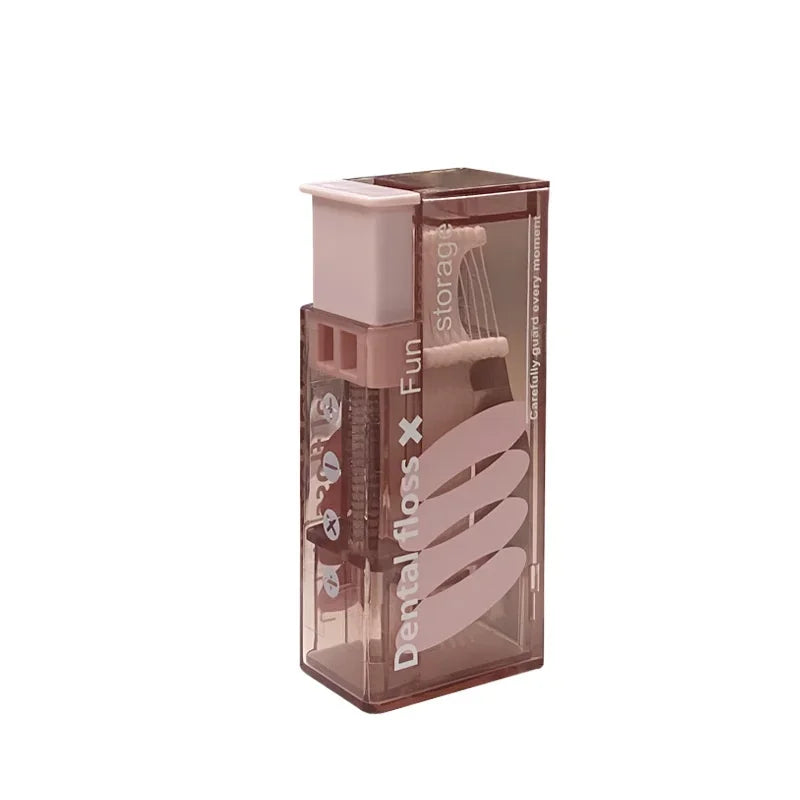 Protable Floss Picks Storage Box Auto Dispenser Small Hilo Dental Floss Refillable Toothpicks Teeth Cleaning Tool Toothpick