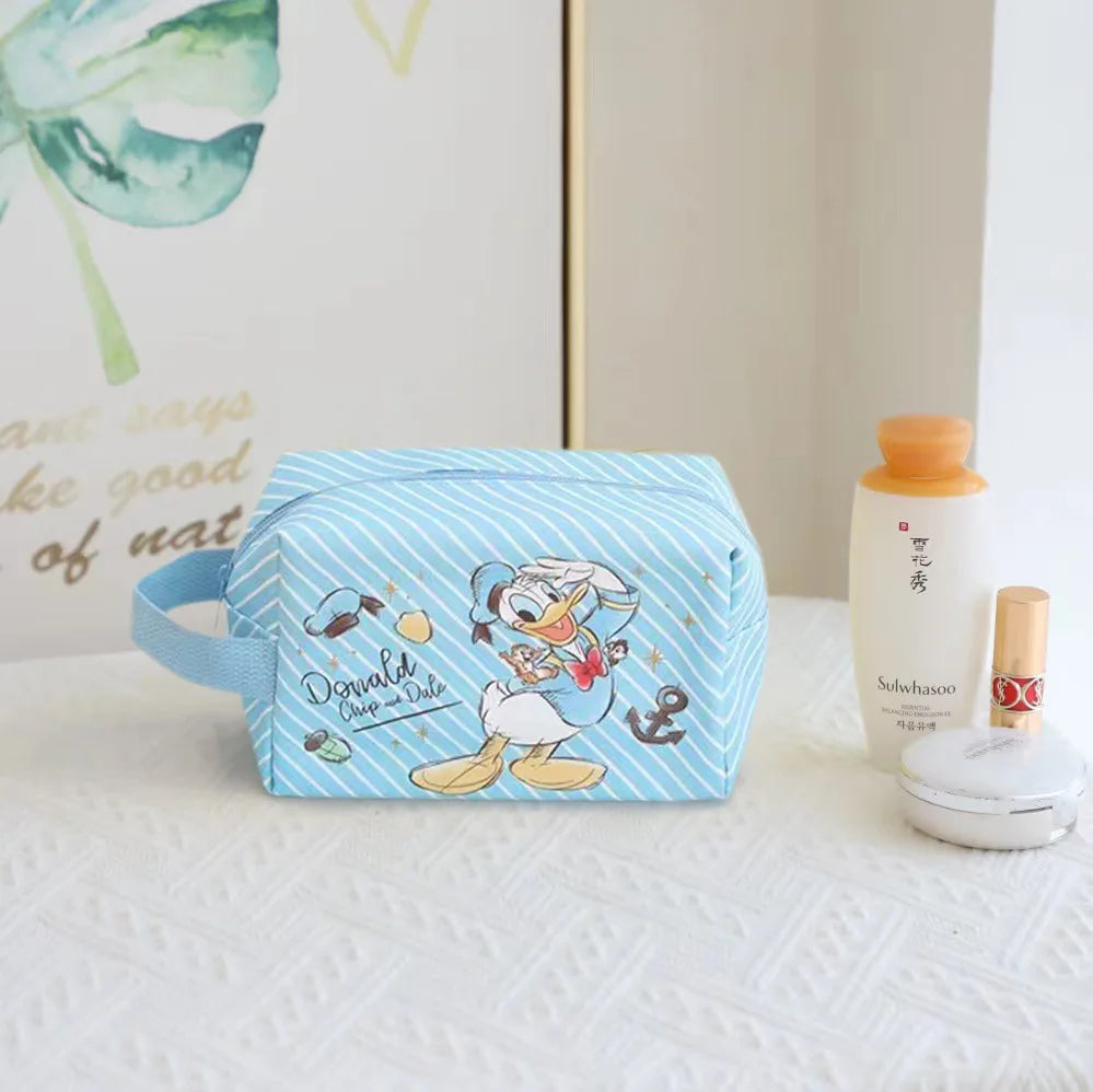 Cartoon Disney Stitch Makeup Bag Large Capacity Cosmetic Bags & Cases for Girls Student Travel Multifunctional Storage Bag