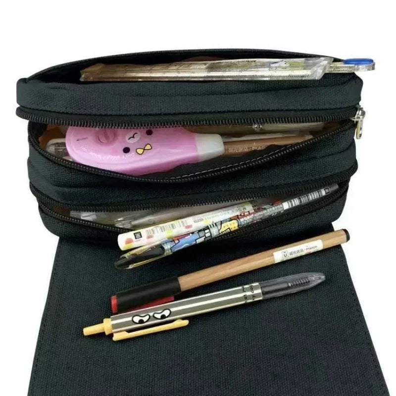 New Sonics Pencil Case Large Capacity Cartoon Anime Pen Bag Elementary and Middle School Student Supplies Stationery Child Gift