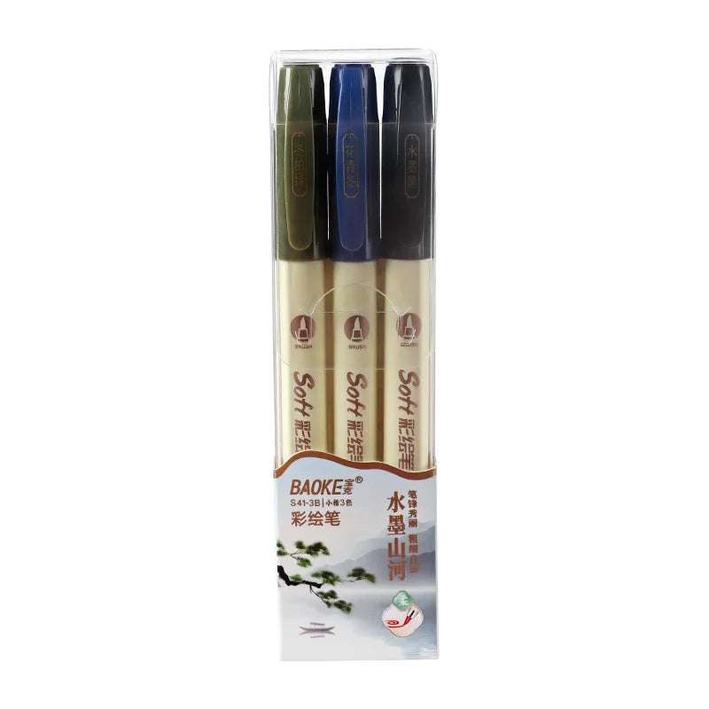 BAOKE S41 Soft Tip Art Drawing Pen Calligraphy Brush Pen Art Drawing For Sketching, Scrapbooking, Journaling ,Fadeproof Ink