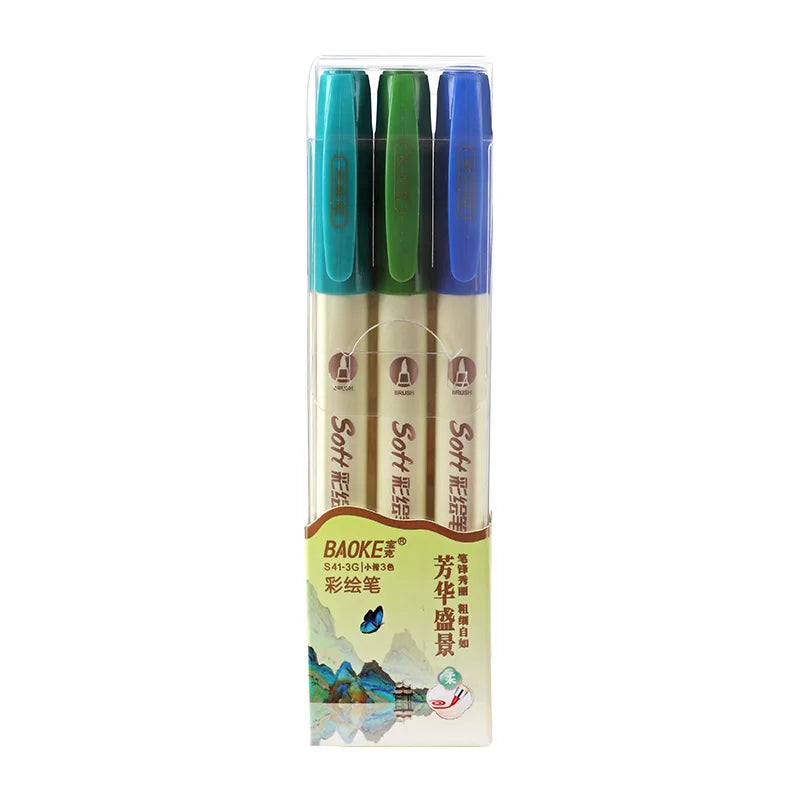 BAOKE S41 Soft Tip Art Drawing Pen Calligraphy Brush Pen Art Drawing For Sketching, Scrapbooking, Journaling ,Fadeproof Ink