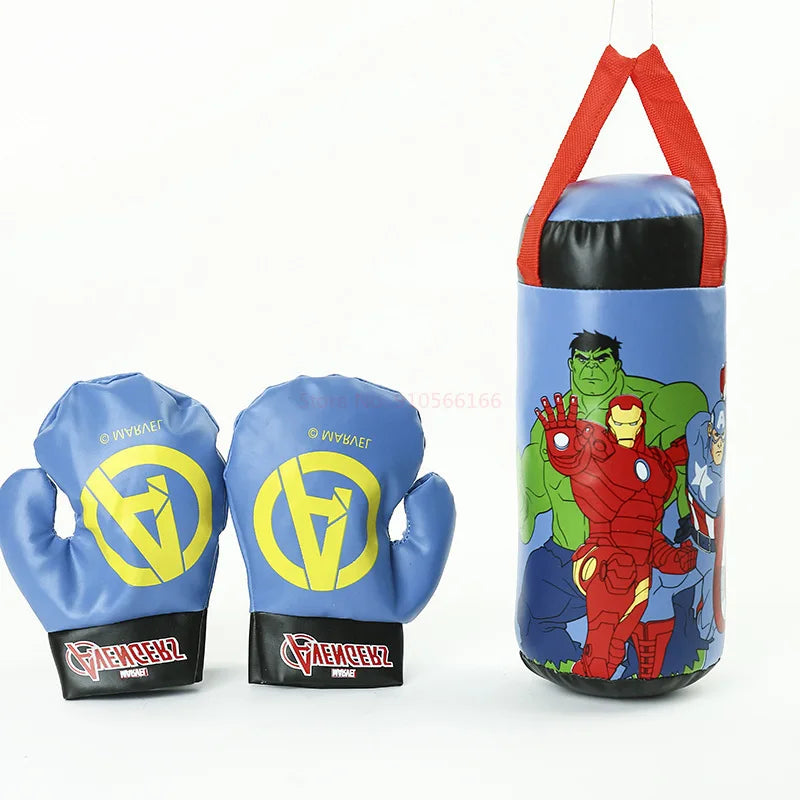 Spider Man Children'S Mini Boxing Set Glove+Bag Anime Cartoon Cute Sports Toy Physical Training Boy Girl Birthday X-Mas Gift Kid