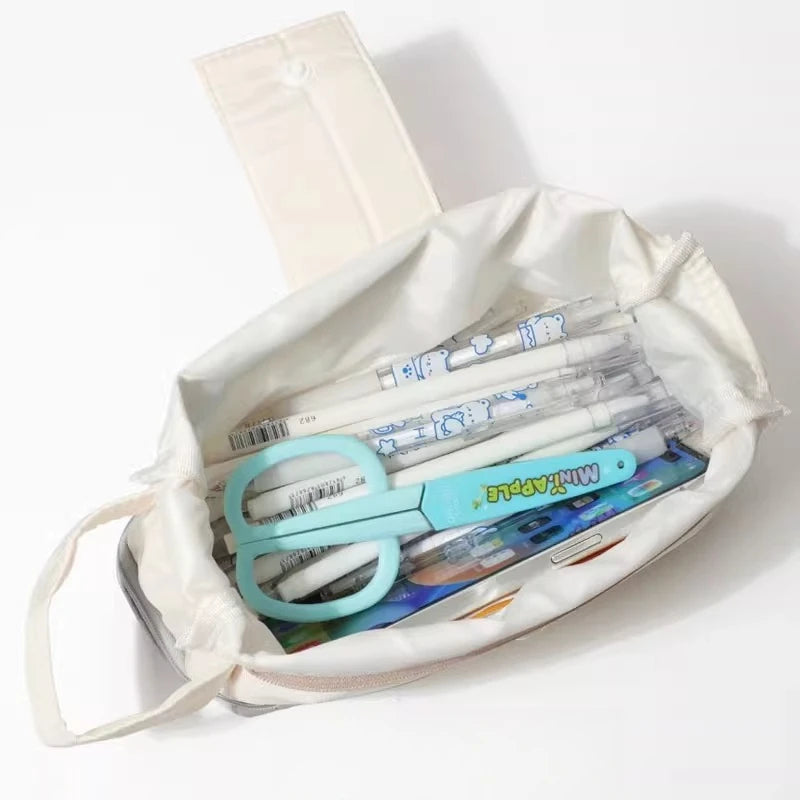 Kawaii Disney Stitch Anime Pen Bag Writing Case Cartoon Pencil Cases Pencil-box Large Capacity Stationery Storage Xmas