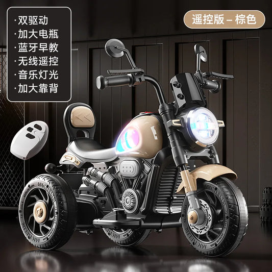 Dual Motor Tricycle for Kids Extended Battery Life Ride-On Toy with Backrest & Speed Control for Ages 2-10 Children electric car